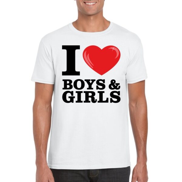 I love boys & girls t-shirt wit heren