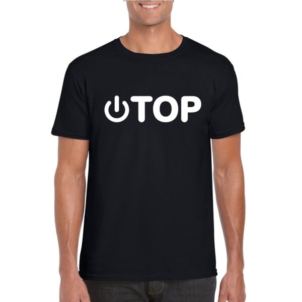 Gay shirt power top zwart heren