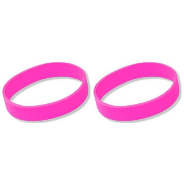 15x Siliconen armbandjes roze