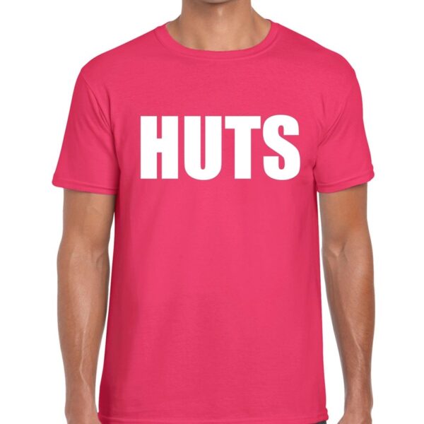 HUTS t-shirt roze heren